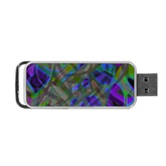 Colorful Abstract Stained Glass G301 Portable Usb Flash (two Sides) by MedusArt