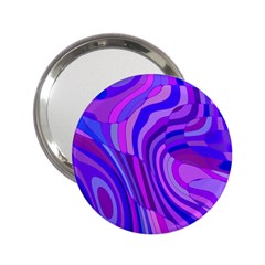 Retro Abstract Blue Pink 2 25  Handbag Mirrors by ImpressiveMoments