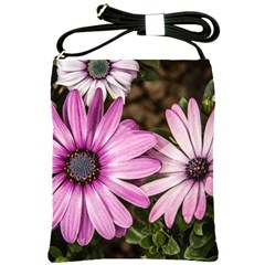 Beautiful Colourful African Daisies  Shoulder Sling Bags by OZMedia