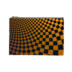 Abstract Square Checkers  Cosmetic Bag (large)  by OZMedia