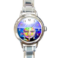 Sunshine Illumination Round Italian Charm Watches by icarusismartdesigns