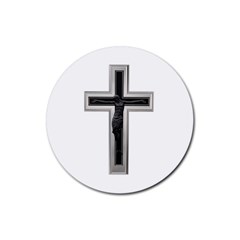 Christian Cross Rubber Coaster (round) by igorsin