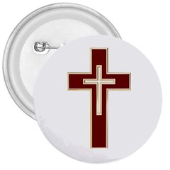 Red Christian Cross 3  Button by igorsin