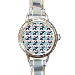 Moon Pattern Round Italian Charm Watches by Kathrinlegg