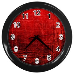 Shades Of Red Wall Clocks (black) by trendistuff