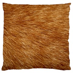 Light Brown Fur Large Flano Cushion Cases (two Sides)  by trendistuff