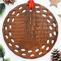 Alligator Skin Round Filigree Ornament (2side) by trendistuff