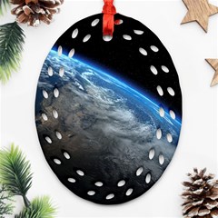 Earth Orbit Ornament (oval Filigree)  by trendistuff