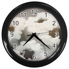 Black And White Flower Wall Clocks (black) by trendistuff