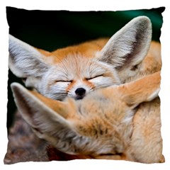 Baby Fox Sleeping Standard Flano Cushion Cases (two Sides)  by trendistuff