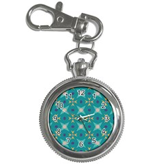 Flowers And Stars Pattern   			key Chain Watch by LalyLauraFLM