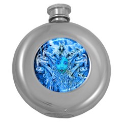 Medusa Metamorphosis Round Hip Flask (5 Oz) by icarusismartdesigns