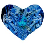 Medusa Metamorphosis Large 19  Premium Flano Heart Shape Cushions Front