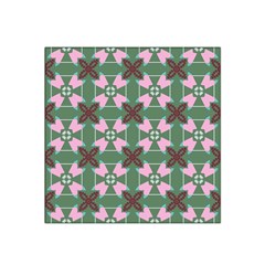 Pink Brown Flowers Pattern     Satin Bandana Scarf by LalyLauraFLM