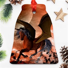 Wonderful Dark Unicorn In The Night Ornament (bell)  by FantasyWorld7