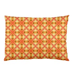 Peach Pineapple Abstract Circles Arches Pillow Case (two Sides) by DianeClancy