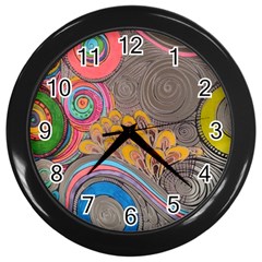 Rainbow Passion Wall Clocks (black) by SugaPlumsEmporium