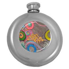 Rainbow Passion Round Hip Flask (5 Oz) by SugaPlumsEmporium