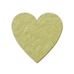 Festive White Gold Glitter Texture Heart Magnet by yoursparklingshop