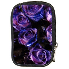 Purple Glitter Roses Valentine Love Compact Camera Cases by yoursparklingshop