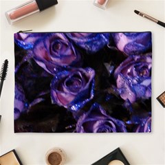 Purple Glitter Roses Valentine Love Cosmetic Bag (xl) by yoursparklingshop