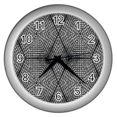 The Weave  Wall Clocks (silver)  by SugaPlumsEmporium