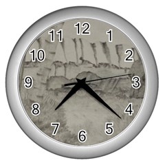 Peace In The Valley  Wall Clocks (silver)  by SugaPlumsEmporium