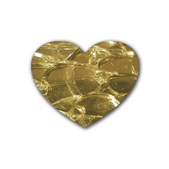 Gold Bar Golden Chic Festive Sparkling Gold  Heart Coaster (4 Pack)  by yoursparklingshop