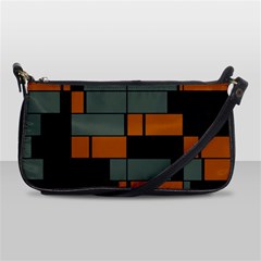 Rectangles In Retro Colors                              			shoulder Clutch Bag by LalyLauraFLM