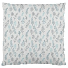 Whimsical Feather Pattern Dusk Blue Large Cushion Case (one Side) by Zandiepants