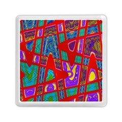 Bright Red Mod Pop Art Memory Card Reader (square)  by BrightVibesDesign