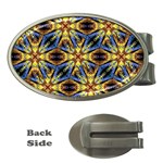 Vibrant Medieval Check Money Clips (Oval)  Front