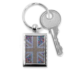 Multicoloured Union Jack Key Chains (rectangle)  by cocksoupart