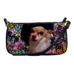 Chi Chi In Butterflies, Chihuahua Dog In Cute Hat Shoulder Clutch Bags Front