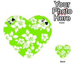 Lime Hawaiian Playing Cards 54 (heart)  by AlohaStore