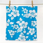 Light Blue Hawaiian Face Towel Front