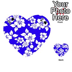 Deep Blue Hawaiian Playing Cards 54 (heart)  by AlohaStore