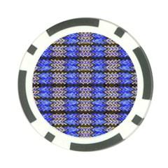 Pattern Tile Blue White Green Poker Chip Card Guards (10 Pack)  by BrightVibesDesign