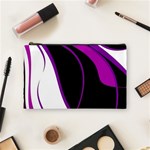 Purple Elegant Lines Cosmetic Bag (Medium)  Front