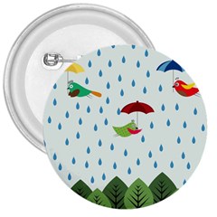 Birds In The Rain 3  Buttons by justynapszczolka