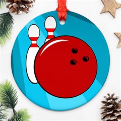 Bowling  Round Ornament (two Sides)  by Valentinaart