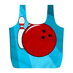 Bowling  Full Print Recycle Bags (l)  by Valentinaart