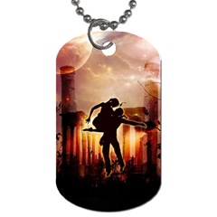 Dancing In The Night With Moon Nd Stars Dog Tag (two Sides) by FantasyWorld7