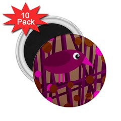 Cute Magenta Bird 2 25  Magnets (10 Pack)  by Valentinaart