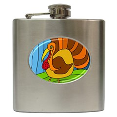 Thanksgiving Turkey  Hip Flask (6 Oz) by Valentinaart