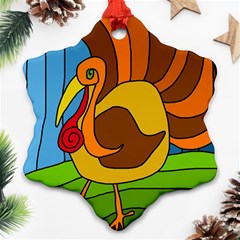 Thanksgiving Turkey  Ornament (snowflake)  by Valentinaart