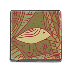 Brown Bird Memory Card Reader (square) by Valentinaart