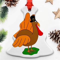 Thanksgiving Turkey - Transparent Christmas Tree Ornament (2 Sides) by Valentinaart