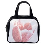 Tulip red pencil drawing art Classic Handbags (2 Sides) Back