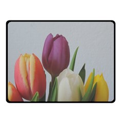 Tulips Double Sided Fleece Blanket (small)  by picsaspassion